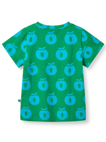 Småfolk Shirt "Äpfel" in Grün/ Blau