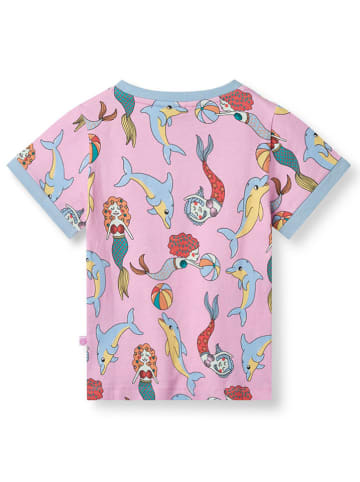 Småfolk Shirt "Meerjungfrauen und Delfine" lichtroze/meerkleurig