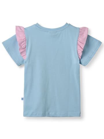 Småfolk Shirt " Meerjungfrau und Delfin" lichtblauw/meerkleurig