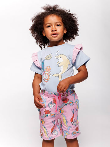 Småfolk Shorts "Meerjungfrauen und Delfine" in Rosa/ Bunt
