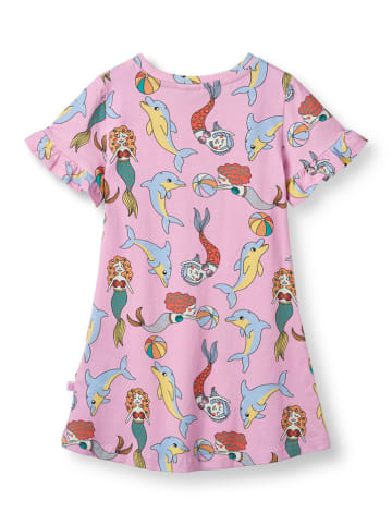 Småfolk Kleid "Meerjungfrauen und Delfine" in Rosa/ Bunt