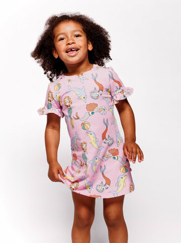 Småfolk Kleid "Meerjungfrauen und Delfine" in Rosa/ Bunt