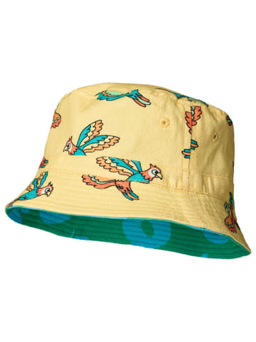 Småfolk Omkeerbare hoed geel/turquoise