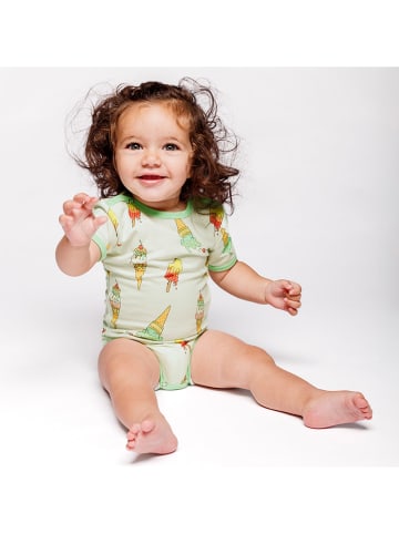 Småfolk Romper "Eis" groen/meerkleurig