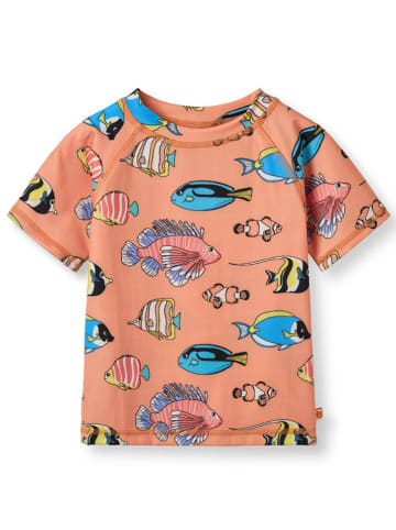 Småfolk Zwemshirt "Fisch" oranje/meerkleurig
