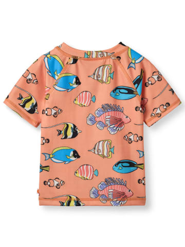 Småfolk Zwemshirt "Fisch" oranje/meerkleurig