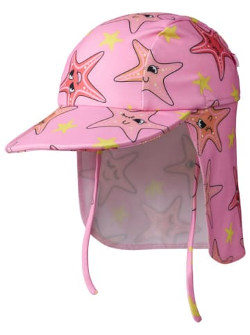 Småfolk Nackenschutzcap "Seesterne" in Rosa