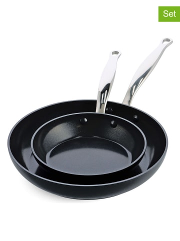 GREENPAN 2er-Set: Bratpfannen in Schwarz
