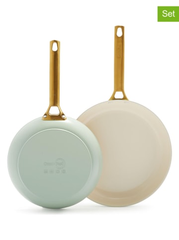 GREENPAN 2er-Set: Bratpfannen in Grün/ Beige