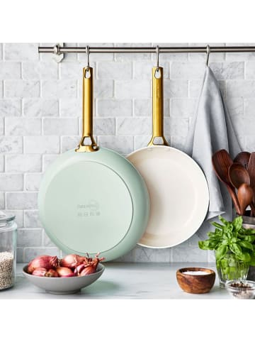 GREENPAN Patelnie (2 szt.) w kolorze zielono-beżowym