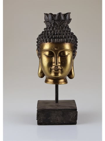 AM Design Dekoaufsteller "Buddha" in Gold/ Schwarz - (B)11 x (H)27 cm