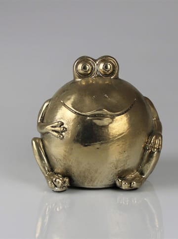 AM Design Dekofigur "Frosch" in Gold - (H)14 cm