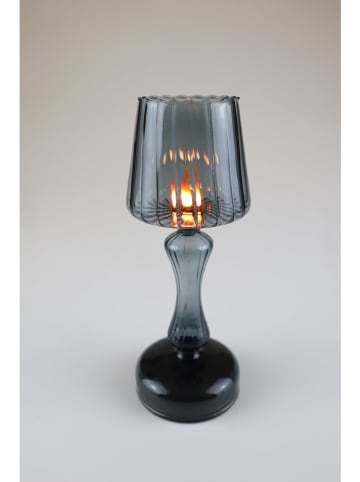AM Design LED-Windlicht in Grau - (H)21 x Ø 8 cm