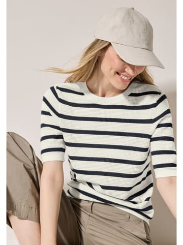 Cecil Shirt in Creme/ Dunkelblau