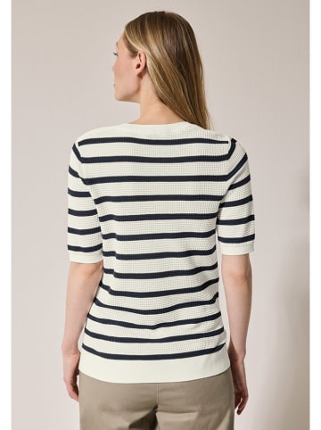Cecil Shirt crème/donkerblauw