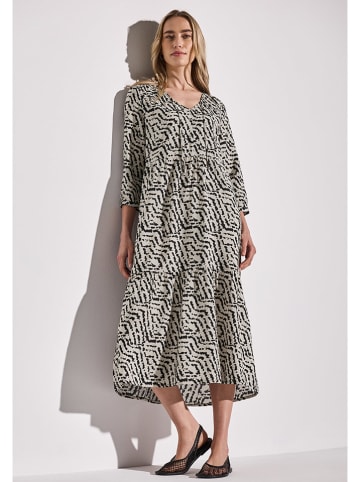 Street One Kleid in Beige/ Schwarz