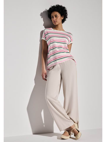 Street One Shirt in Weiß/ Pink/ Grün