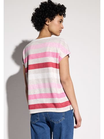 Street One Shirt in Weiß/ Rot/ Pink