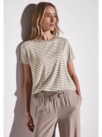 Street One Shirt in Beige/ Weiß