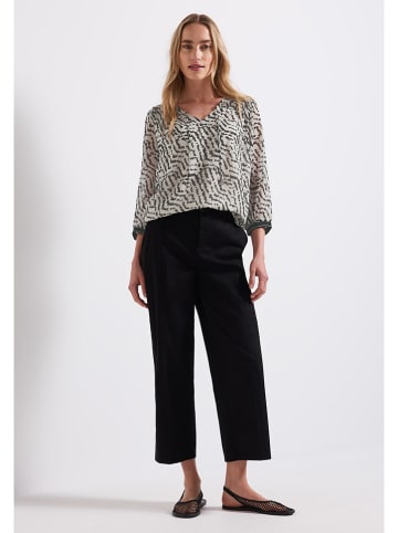 Street One Bluse in Beige/ Schwarz