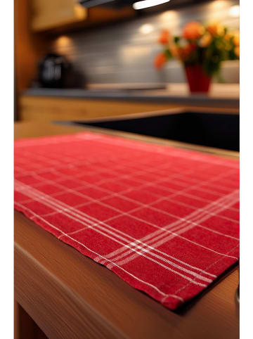 Violeta Home 10er-Set: Geschirrtücher in Rot/ Weiß - (L)70 x (B)50 cm