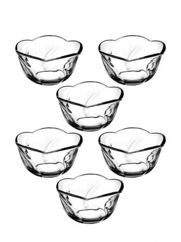 Violeta Home 6er-Set: Servierschalen in Transparent - (H)5 x  Ø 9 cm
