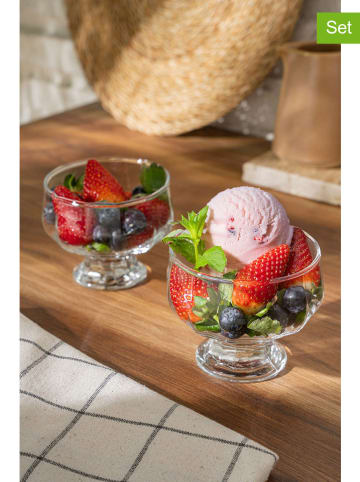 Violeta Home 6-delige set: dessertkommen transparant - (H)8 x  Ø 10 cm