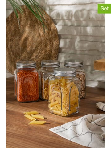 Violeta Home 4-delige set: voorraadglazen transparant - 660 ml