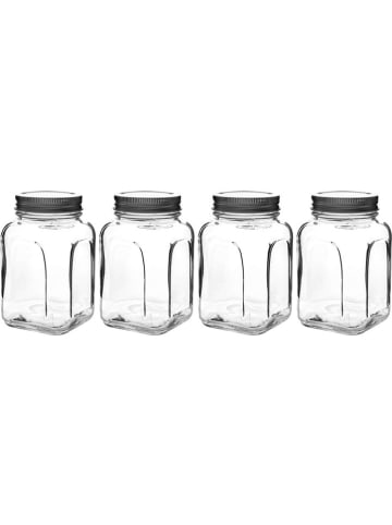Violeta Home 4er-Set: Vorratsgläser in Transparent - 660 ml
