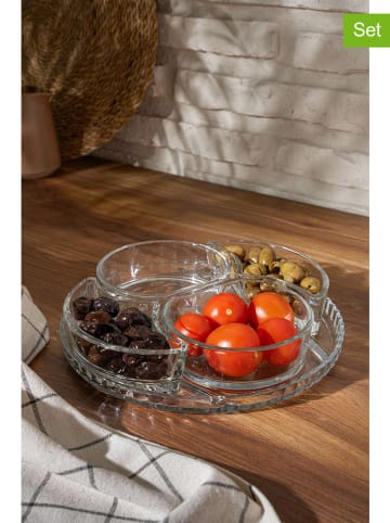 Violeta Home 5tlg. Set: Servierplatte in Transparent