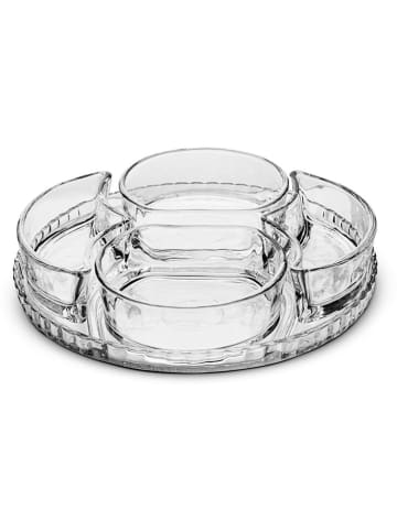 Violeta Home 5tlg. Set: Servierplatte in Transparent
