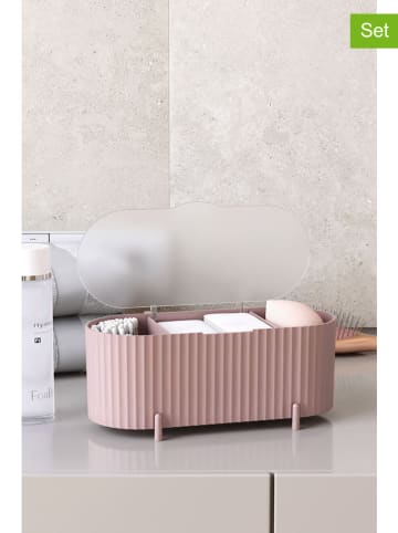 Violeta Home 4er-Set: Make-Up-Organizer in Rosa - (B)24,5 x (H)9 x (T)10,5 cm