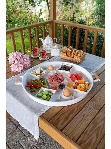 Violeta Home Tablett in Weiß - Ø 51 cm