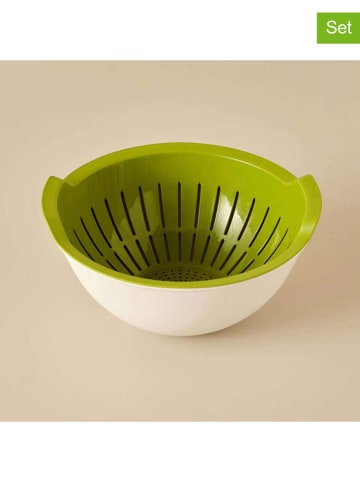 Violeta Home Sitko w kolorze biało-zielonym - wys. 11 x  Ø 25,5 cm