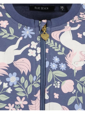 Blue Seven Sweatjacke in Dunkelblau/ Bunt