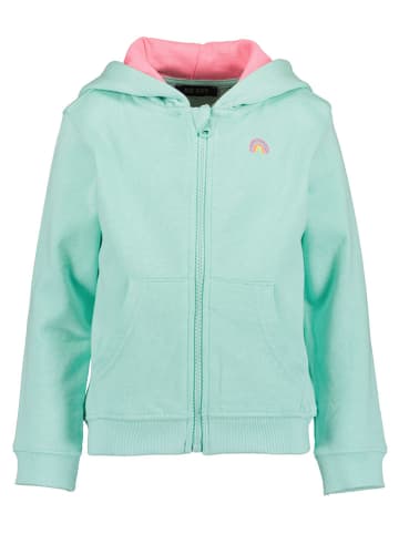 Blue Seven Sweatjacke in Türkis/ Pink