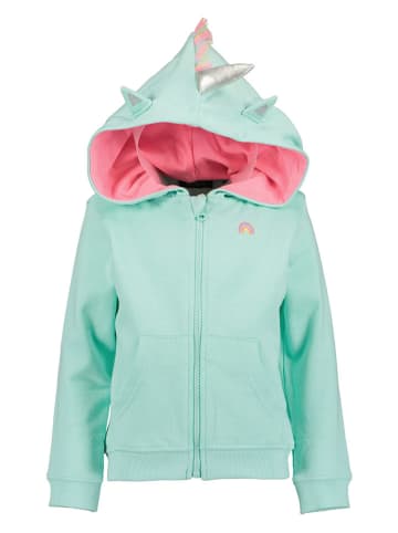 Blue Seven Sweatjacke in Türkis/ Pink