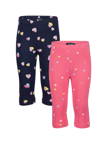 Blue Seven 2-delige set: caprileggings roze/donkerblauw/meerkleurig