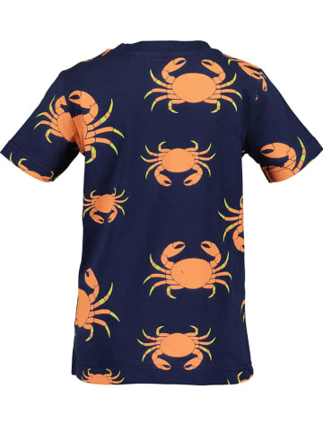 Blue Seven Shirt in Dunkelblau/ Orange