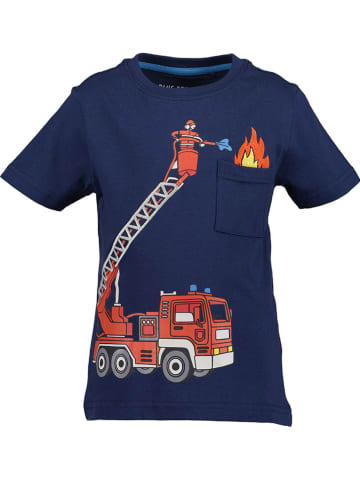 Blue Seven Koszulka w kolorze granatowo-czerwonym