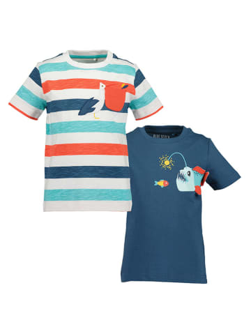 Blue Seven 2er Set: Shirts in Dunkelblau/ Bunt