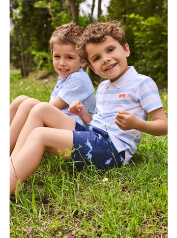 Blue Seven Poloshirt in Weiß/ Hellblau