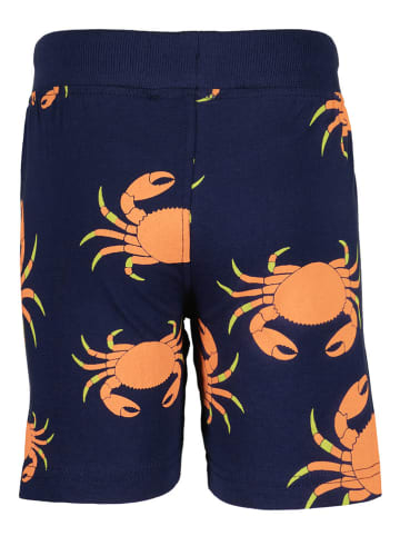 Blue Seven Shorts in Dunkelblau/ Orange