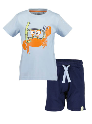Blue Seven 2tlg. Outfit in Hellblau/ Dunkelblau