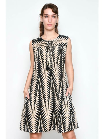 H.H.G. Kleid in Creme/ Schwarz