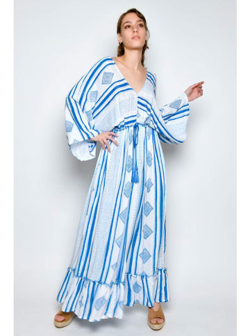 H.H.G. Kleid in Weiß/ Blau