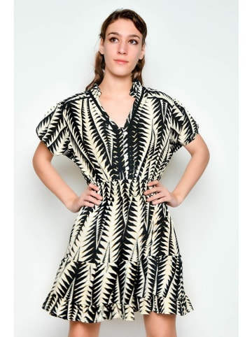 H.H.G. Kleid in Creme/ Schwarz