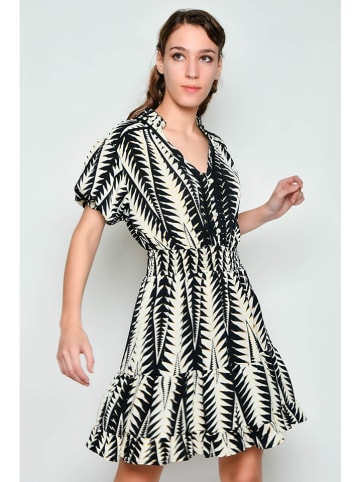 H.H.G. Kleid in Creme/ Schwarz