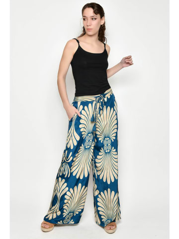 H.H.G. Broek blauw/crème