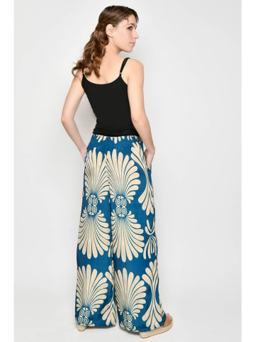 H.H.G. Broek blauw/crème